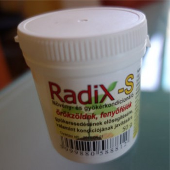 Gyökereztető hormon por - Radix-S nehezen gyökeresedő örökzöld növényekhez